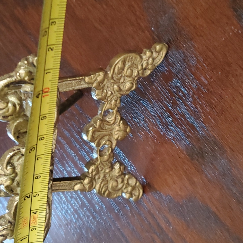 COPY - 7.5×4 VINTAGE SOLID BRASS VICTORIAN EASEL - Picture 9 of 10